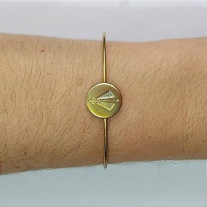 PULSEIRA (BRACELETE) NO BRUTO PRONTA PARA O BANHO - (CX.123)  BRACELETE NOSSA SRA APARECIDA - PESO 3GR - BRU14933