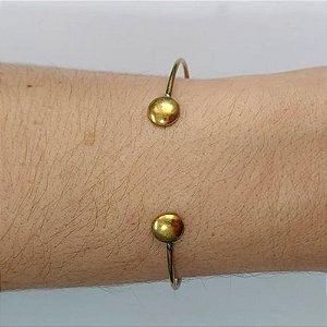PULSEIRA (BRACELETE) NO BRUTO PRONTA PARA O BANHO(CX122) - BRACELETE COM ESFERAS - PESO 2,1GR - BRU14935