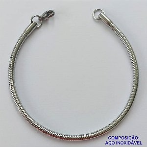 PULSEIRA EM AÇO INOXIDÁVEL -  TAMANHO 18CM - (CX.37)  LARGURA 2MM - FECHO LAGOSTA - COMPOSIÇÃO: AÇO INOXIDÁVEL -  AÇO1990