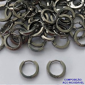 BRINCO EM AÇO INOXIDÁVEL - BRINCO ARGOLA DE PRESSÃO 10MM - (CX.120)  COMPOSIÇÃO: AÇO INOXIDÁVEL -  AÇO1997