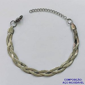 PULSEIRA EM AÇO INOXIDÁVEL- (CX.126)  PULSEIRA ENTRELAÇADAS LACRAIA - TAMANHO: 14CM - COMPOSIÇÃO: AÇO INOXIDÁVEL - AÇO2036