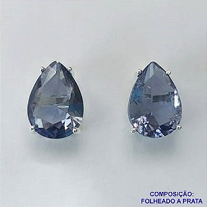 BRINCO FOLHEADA A PRATA COM 50 MILÉSIMOS + VERNIZ DIAMOND - BRINCO DE PINO BASE ALTA FUSÃO LILÁS 10X14MM PRA475