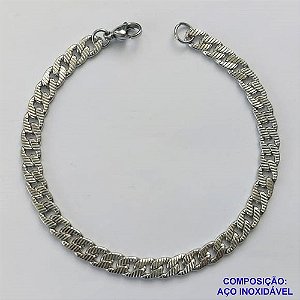 PULSEIRA EM AÇO INOXIDÁVEL - (CX.55)  LARGURA 5MM  TAMANHO 20CM - - FECHO LAGOSTA - COMPOSIÇÃO: AÇO INOXIDÁVEL -  AÇO2053
