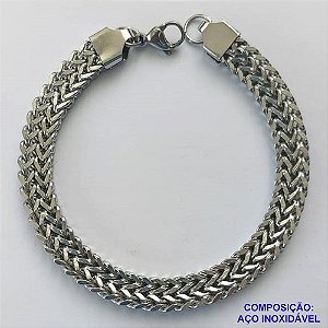 PULSEIRA EM AÇO INOXIDÁVEL - (CX.55)  LARGURA 7MM  TAMANHO 18CM - - FECHO LAGOSTA - COMPOSIÇÃO: AÇO INOXIDÁVEL -  AÇO2054