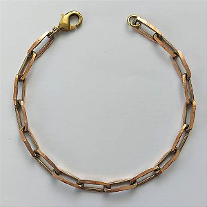 PULSEIRA NO BRUTO PRONTO PARA O BANHO - (CX.131)  PULSEIRA CARTIER EM LATÃO (KDL1.8)- TAMANHO 20CM - LARGURA 6MM - FECHO LAGOSTA - PESO 10,9GR - COMPOSIÇÃO: 100% LATÃO - BRU15102