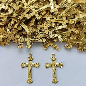 ACESSÓRIO NO BRUTO PRONTO PARA O BANHO - (E2199) PINGENTE CRUCIFIXO 20MM COM UMA ARGOLINHA - PESO 0,4GR - COMPOSIÇÃO: 100% LATÃO (PEÇA VENDIDA POR UNIDADE) - BRU0003098