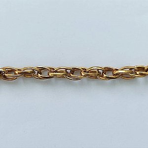 CORRENTE NO BRUTO PRONTA PARA O BANHO - (M11MC) CORRENTE 5,2MM - COMPOSIÇÃO: LATÃO - (VENDIDA POR METRO) - BRU15284