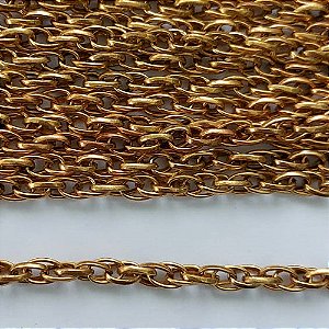 CORRENTE NO BRUTO PRONTA PARA O BANHO - (M11MC) CORRENTE 5,2MM - COMPOSIÇÃO: LATÃO - (VENDIDA POR METRO) - BRU15284