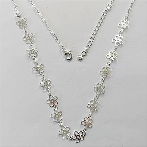 SHOCKER FOLHEADA A PRATA COM 50 MILÉSIMOS + VERNIZ DIAMOND - SHOCKER 40CM COM FLORZINHAS -PRA538