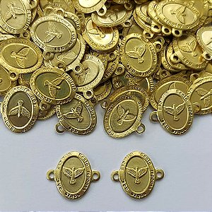 ACESSÓRIO NO BRUTO PRONTO PARA O BANHO - (3.1476A2) ESPÍRITO SANTO COM DUAS ARGOLINHAS 12MM - PESO TOTAL 0,5GR - COMPOSIÇÃO: 100% LATÃO - (VENDIDO POR UNIDADE) - BRU0003110
