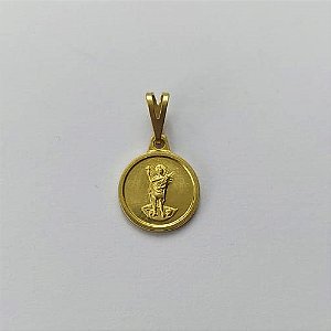 PINGENTE NO BRUTO PRONTO PARA O BANHO - (E2125) PINGENTE MEDALHA SANTO EXPEDITO 11MM - PESO: 0,9GR - COMPOSIÇÃO: 100% LATÃO - BRU15616