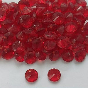 ACESSÓRIO NO BRUTO PRONTO PARA O BANHO -  (CX.136)  ZIRCÔNIA VERMELHA REDONDA - TAMANHO 8MM - (VENDA POR UNIDADE) - BRU0003148