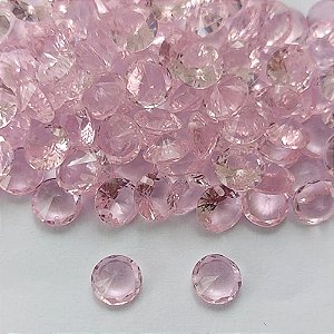 ACESSÓRIO NO BRUTO PRONTO PARA O BANHO - (CX.120)  ZIRCÔNIA ROSA REDONDA - TAMANHO 8MM - (VENDA POR UNIDADE) - BRU0003152