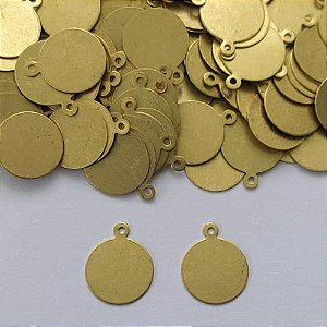 ACESSÓRIO NO BRUTO PRONTO PARA O BANHO - (V2316) PLAQUINHA REDONDA LISA PARA GRAVAÇÃO 11MM COM UM FURO - PESO 0,4GR (VENDIDO POR UNIDADE) - BRU0003163