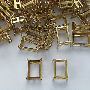 ACESSÓRIO NO BRUTO PRONTO PARA O BANHO - BASE EM ALTA FUSÃO PARA PINGENTE RETANGULAR 10X14MM - COMPOSIÇÃO: ALTA FUSÃO - PESO TOTAL 1,4GR (VENDIDO POR UNIDADE) - BRU0003179