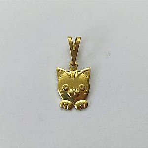 PINGENTE NO BRUTO PRONTO PARA O BANHO - (E2999) PINGENTE INFANTIL GATINHO 12MM - PESO: 0,3GR - COMPOSIÇÃO: 100% LATÃO - BRU15779