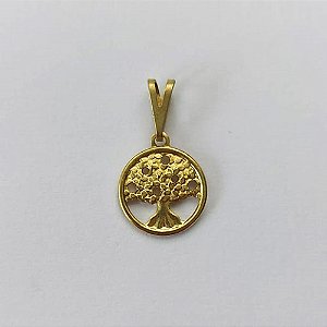 PINGENTE NO BRUTO PRONTO PARA O BANHO - (E2948) PINGENTE ÁRVORE DA VIDA 10MM - PESO: 0,3GR - COMPOSIÇÃO: 100% LATÃO - BRU15781