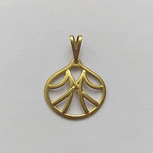 PINGENTE NO BRUTO PRONTO PARA O BANHO - (V3297) PINGENTE CONCHA VAZADA 16MM - PESO: 0,5GR - COMPOSIÇÃO: 100% LATÃO - BR15847 - BR15847