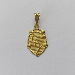 PINGENTE NO BRUTO PRONTO PARA O BANHO - (V3647) PINGENTE NOSSA SRA APARECIDA 20MM - PESO: 0,7GR - COMPOSIÇÃO: 100% LATÃO - BR15852