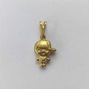 PINGENTE NO BRUTO PRONTO PARA O BANHO - (E1648) PINGENTE MENINO 15MM - PESO: 0,8GR - COMPOSIÇÃO: 100% LATÃO - BRU15853