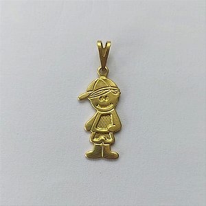 PINGENTE NO BRUTO PRONTO PARA O BANHO - (2482) PINGENTE MENINO 22MM - PESO: 0,4GR - COMPOSIÇÃO: 100% LATÃO - BRU15859