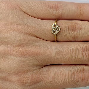 ANEL NO BRUTO PRONTO PARA O BANHO -  (CX.111)  (AX001987W) ANEL CORAÇÃO CRAVEJADO COM MICROS ZIRCÔNIAS - PESO MÉDIO 1,7GR - COMPOSIÇÃO: LATÃO / ZIRCÔNIA - ANEL000505