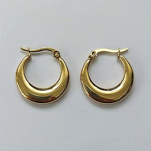 BRINCO EM AÇO INOXIDÁVEL - (CX.137) BRINCO ARGOLA DOURADA 20MM - COMPOSIÇÃO: AÇO INOXIDÁVEL - AÇO2142