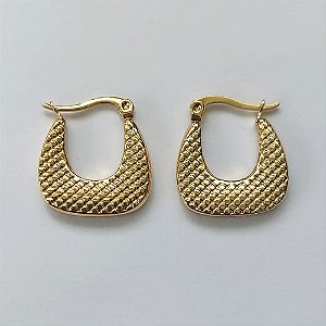 BRINCO EM AÇO INOXIDÁVEL - (CX.137) BRINCO ARGOLA DOURADA 20MM - COMPOSIÇÃO: AÇO INOXIDÁVEL - AÇO2145