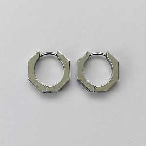 BRINCO EM AÇO INOXIDÁVEL - (CX.137) BRINCO ARGOLA SEXTAVADA 15MM - COMPOSIÇÃO: AÇO INOXIDÁVEL - AÇO2152