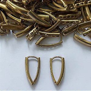 BRINCO NO BRUTO PRONTO PARA O BANHO - BRINCO ARGOLINHA DE PRESSÃO (TRANQUETA) DETALHES VAZADOS - TAMANHO: 4X20MM - PESO TOTAL 2,4GR - BRU16045