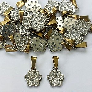 PINGENTE NO BRUTO PRONTO PARA O BANHO(CX139) - (MAD) PINGENTE PATINHA COM MICROS ZIRCÔNIAS 10MM - PESO 0,8GR - BRU16067