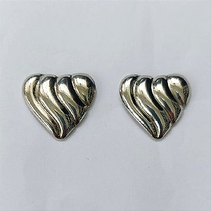 BRINCO EM AÇO INOXIDÁVEL - BRINCO DE PINO CORAÇÃO 23MM - COMPOSIÇÃO: AÇO INOXIDÁVEL - AÇO2197
