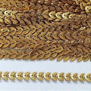 CORRENTE NO BRUTO PRONTO PARA O BANHO - CORRENTE COM FOLHAS 6MM - (VENDIDA POR METRO) - BRU0003223