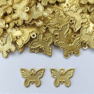 ACESSÓRIO NO BRUTO PRONTO PARA O BANHO - (3.3331A1) (CX.30) PINGENTE BORBOLETA 14MM - COMPOSIÇÃO: 100% LATÃO - PESO TOTAL 0,5GR - BRU0003231