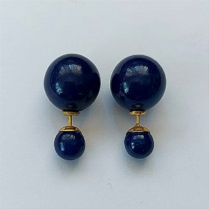 BRINCO FOLHEADO A OURO - BANHADO COM 5 MILÉSIMOS + VERNIZ DIAMOND - BRINCO DE PINO COM PÉROLAS COLORIDAS - OURO497