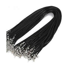 COLAR EM CORDÃO EM COURO Liso Sem Pingente Kit )VENDA POR UNIDADE)LOJA00023