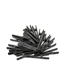 Kit COM 12 Presilhas Prendedor Bico De Pato Jacaré Cabelo Cabeleireiro Penteado Salão de Beleza Hair Separar Mechas Corte Coloração LOJA00026