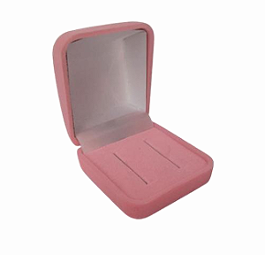 ESTOJO VELUDO COLORIDO TAMANHO 5X5X3CM CINZA LOJA00036