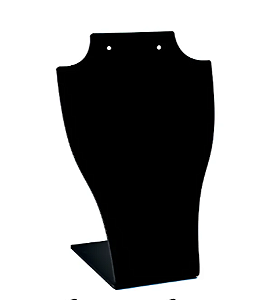 EXPOSITOR BIJOUTERIAS JOIAS COLAR E BRINCO ACRILICO PRETO TAMANHO 17X11CM LOTA00070