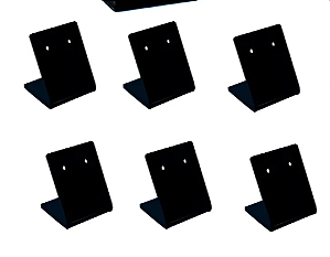 EXPOSITOR BIJOUTERIAS JOIAS BRINCO ACRILICO PRETO TAMANHO 4X5CM LOTA00071