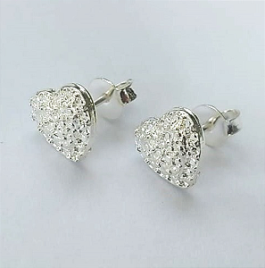 BRINCO FOLHEADO A PRATA COM 50 MILÉSIMOS + VERNIZ DIAMOND -(CRIS) BRINCO DE PINO- PRA648