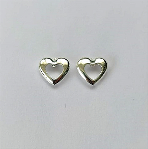 BRINCO FOLHEADO A PRATA COM 50 MILÉSIMOS + VERNIZ DIAMOND -(CRIS) BRINCO DE PINO- PRA652