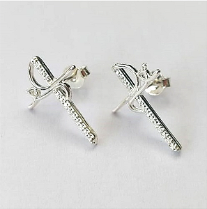 BRINCO FOLHEADO A PRATA COM 50 MILÉSIMO+ VERNIZ DIAMOND TAMANHO 12MM - PRA671