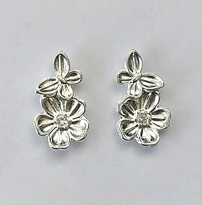 BRINCO FOLHEADO A PRATA COM 50 MILÉSIMO+ VERNIZ DIAMOND TAMANHO 12MM (COM UMA PEDRA DE ZIRCONIA)- PRA672