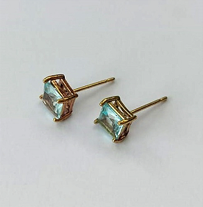 BRINCO NO BRUTO PRONTO PARA O BANHO (TAMANHO 6X6MM)QUADRADO BASE EM ALTA FUSÃO COM PEDRA DE ZIRCONIA BRU0003305