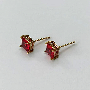 BRINCO NO BRUTO PRONTO PARA O BANHO (TAMANHO 6X6MM)QUADRADO BASE EM ALTA FUSÃO COM PEDRA DE ZIRCONIA BRU0003306