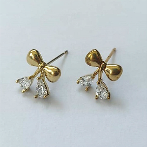 BRINCO NO BRUTO PRONTO PARA O BANHO(CX142)( BRINCO DE PINO COM ZIRCONIA TAMANHO 10MM ) PESO 1.4GR / BRU0003326