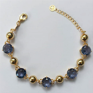 PULSEIRA FOLHEADO A OURO( TAMANHO 18CM) + EXTENSOR(CRIS) ZIRCONIAS DE 10MM/BASE EM ALTA FUSÃOOURO669