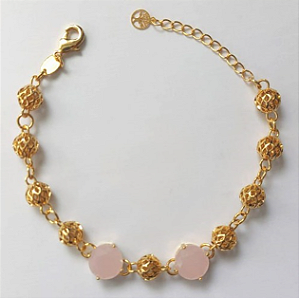 PULSEIRA FOLHEADO A OURO( TAMANHO 18CM) + EXTENSOR ZIRCONIAS DE 10MM/BASE EM ALTA FUSÃOOURO675