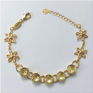 PULSEIRA FOLHEADO A OURO( TAMANHO 18CM) + EXTENSOR ZIRCONIAS DE 10MM/BASE EM ALTA FUSÃOOURO676